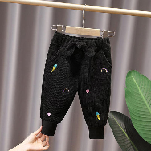 chenille one-piece velvet pants